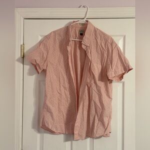 J. Crew Light Pink Polka Dot Casual Shirt